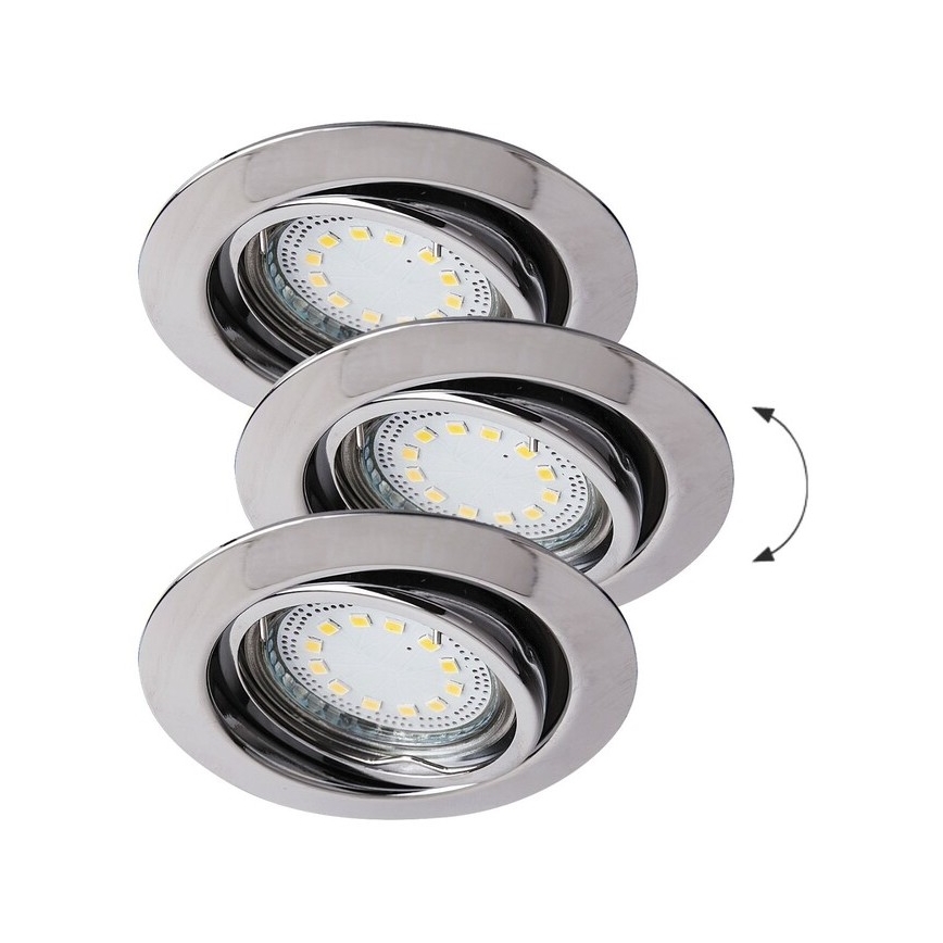 Rabalux - SÆT 3xLED Indbygningslampe 3xGU10/3W/230V IP40
