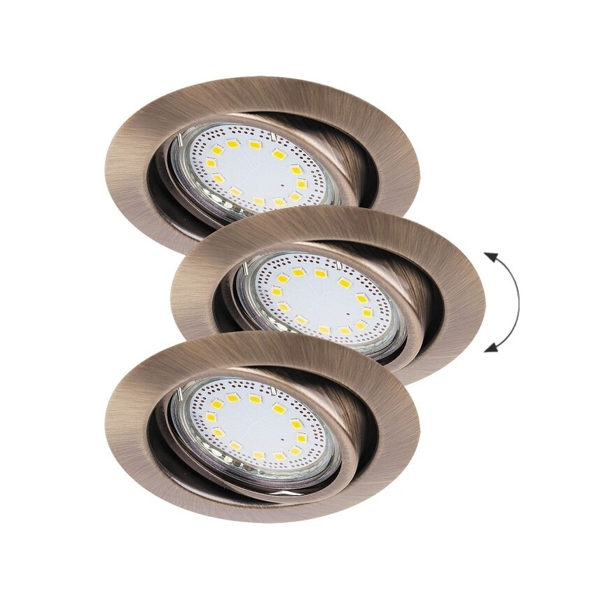 Rabalux - SÆT 3xLED Indbygningslampe 3xGU10/3W/230V IP40