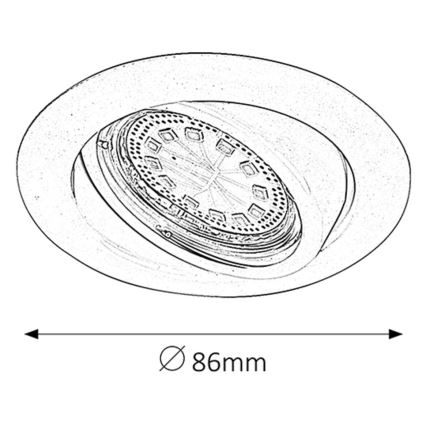 Rabalux - SÆT 3xLED Indbygningslampe 3xGU10/3W/230V IP40