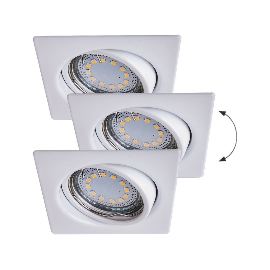 Rabalux - SÆT 3xLED Indbygningslampe 3xGU10/3W/230V IP40
