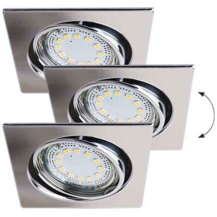 Rabalux - SÆT 3x LED indbygningslampe 3xGU10/3W/230V IP40