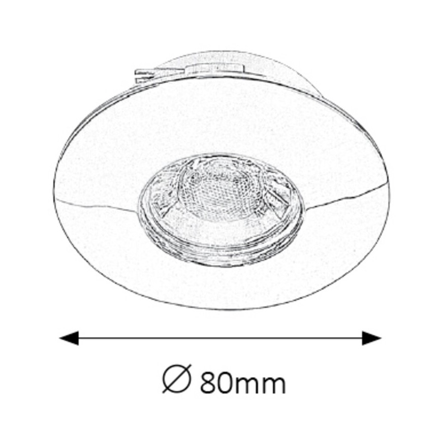 Rabalux - 3xLED indbygningsspot til badeværelse 3xLED/4W/230V IP44