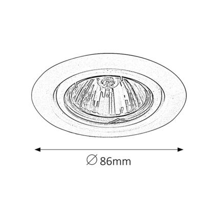 Rabalux 1093 - Indbygningsspot SPOT RELIGHT 1xGU5,3/50W/12V