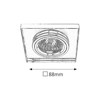Rabalux - Indbygningsspot 1xGU5,3/50W/12V