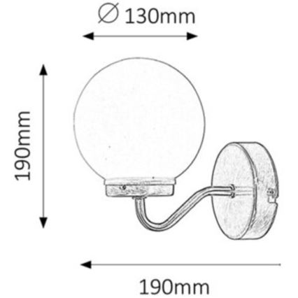 Rabalux - Væglampe til badeværelse 1xE14/40W/230V IP44