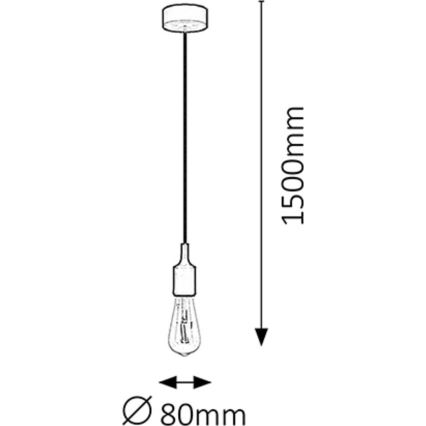 Rabalux - Pendel 1xE27/40W antik sort