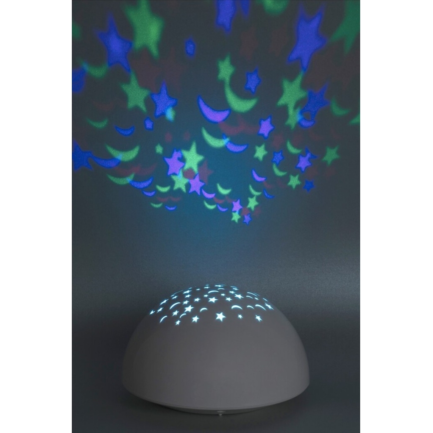 Rabalux - LED natlampe RGB-farver LED/0,5W/3xAA