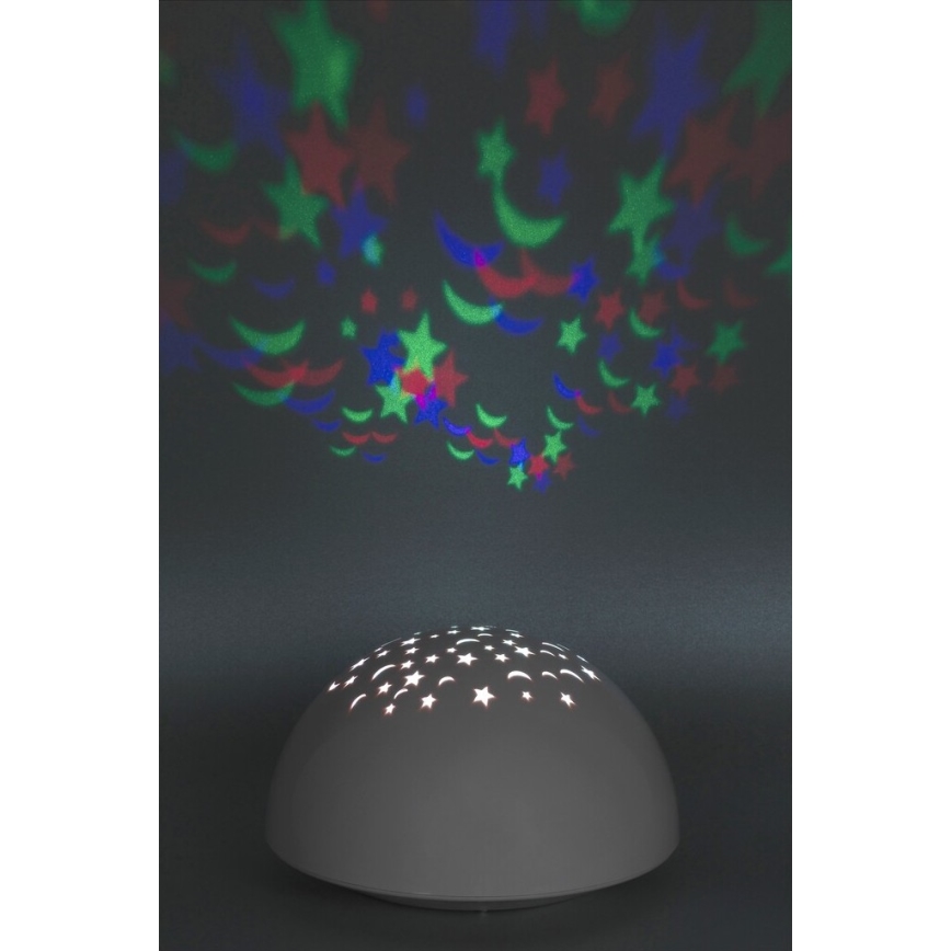 Rabalux - LED natlampe RGB-farver LED/0,5W/3xAA