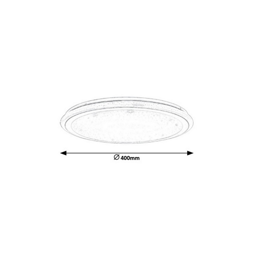 Rabalux - LED-dæmpbar loftlampe med fjernbetjening, RGB, 32W, 230V, Ø 40 cm