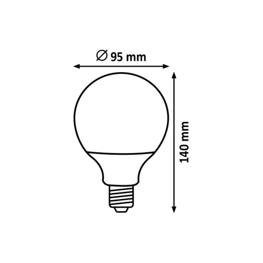 Rabalux  - LED-pære G95 E27/15W/230V 4000K