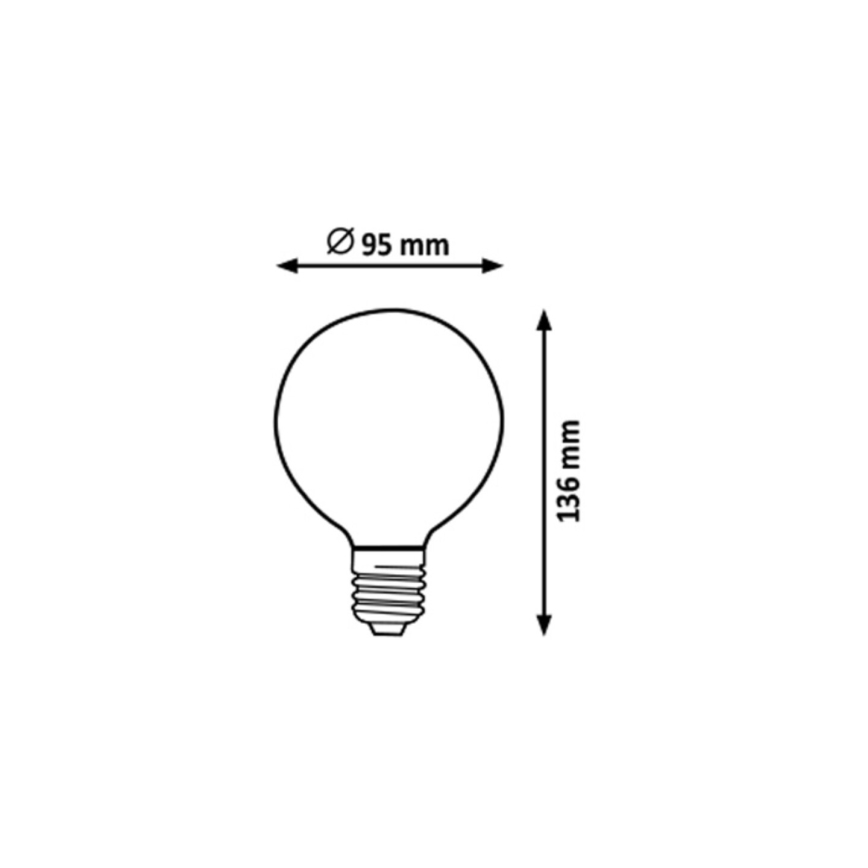 Rabalux - LED-pære G95 E27/7,2W/230V 2700K