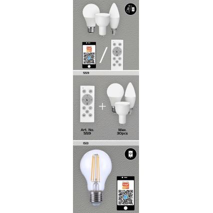 Rabalux - LED-pære dæmpbar RGB-farver C37 E14/5W/230V Wi-Fi 3000-6500K