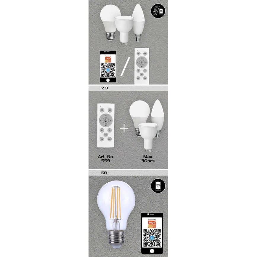 Rabalux - LED-pære dæmpbar RGB-farver C37 E14/5W/230V Wi-Fi 3000-6500K