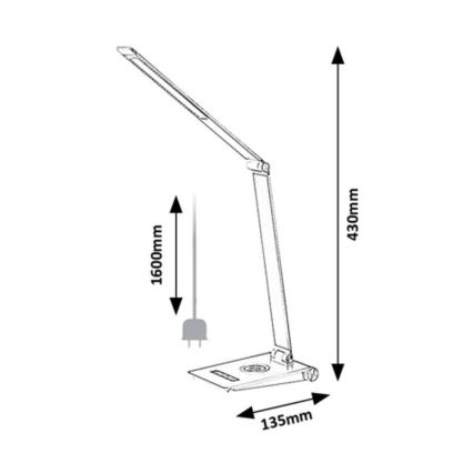 Rabalux - LED bordlampe dæmpbar LED/13W/230V 2800-5000K