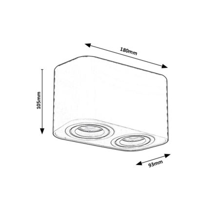 Rabalux - Spotlampe 2xGU10/42W/230V hvid