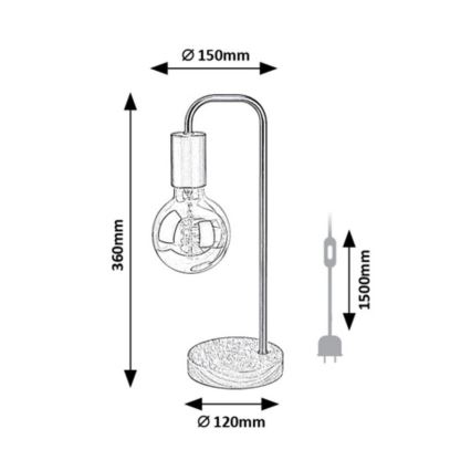 Rabalux - Bordlampe 1xE27/40W/230V