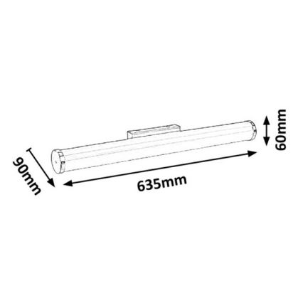 Rabalux - LED badeværelses spejlbelysning LED/18W/230V 64cm IP44