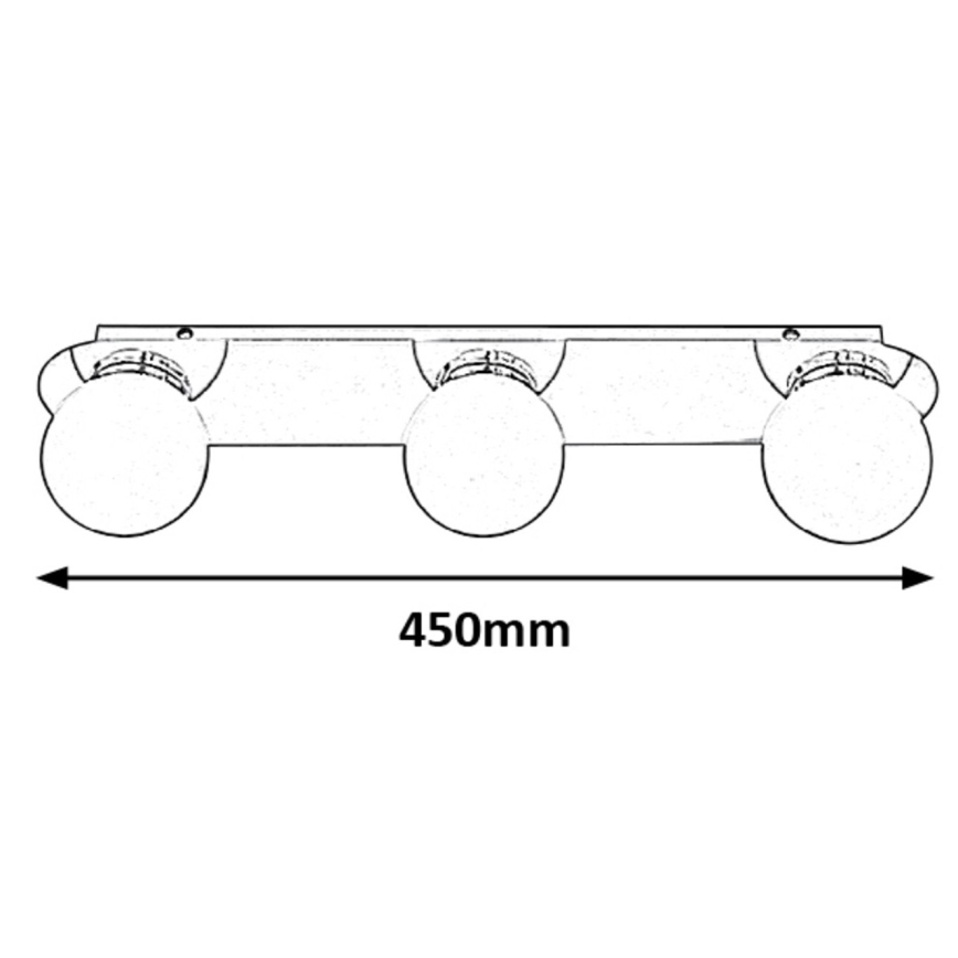 Rabalux - Loftlampe til badeværelse 3xG9/28W/230V IP44 10x45 cm