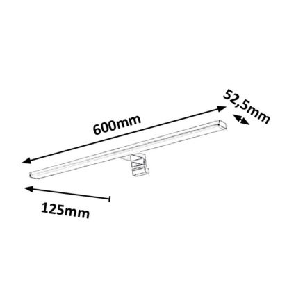 Rabalux - LED badeværelses spejlbelysning LED/12W/230V 60cm IP44