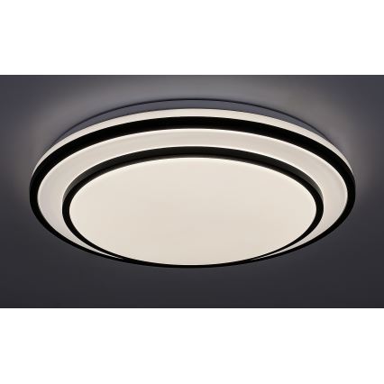 Rabalux - LED-dæmpbar loftlampe LED/40W/230V 3000-6500K sort Ø 49 cm + fjernbetjening