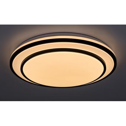 Rabalux - LED-dæmpbar loftlampe LED/40W/230V 3000-6500K sort Ø 49 cm + fjernbetjening