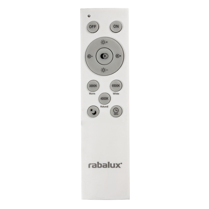Rabalux - LED loftlampe dæmpbar LED/40W/230V 3000-6500K sølvfarvet + fjernbetjening