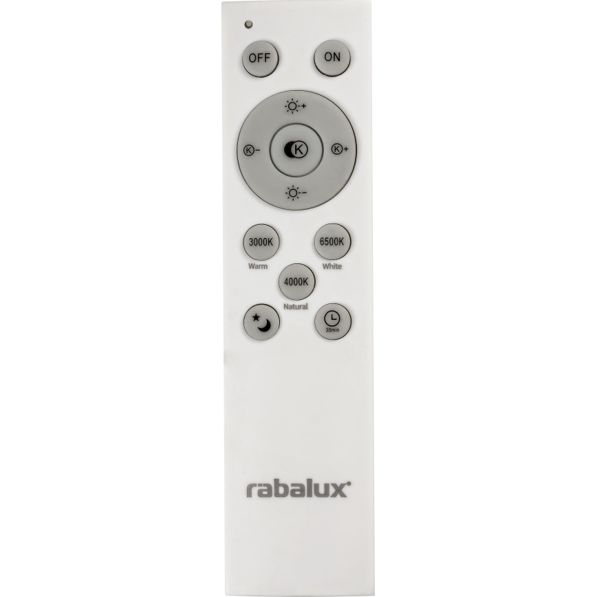 Rabalux - LED loftlampe dæmpbar LED/40W/230V 3000-6500K sølvfarvet + fjernbetjening
