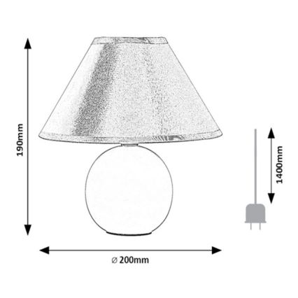 Rabalux  - Bordlampe 1xE14/40W/230V