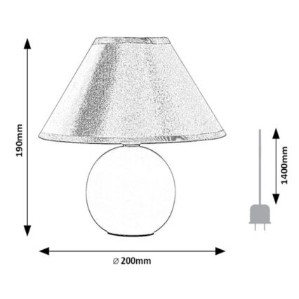 Rabalux - Bordlampe 1xE14/40W/230V