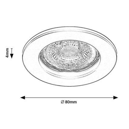 Rabalux - Indbygget loftlampe 1xGU5,3/25W/12V