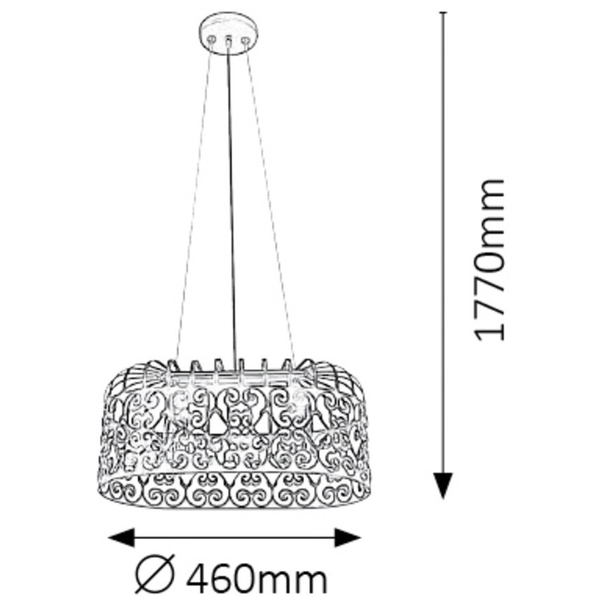 Rabalux - Lysekrone 2xE27/60W/230V antik sort