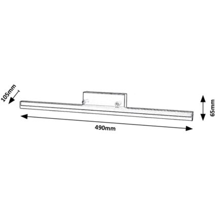 Rabalux - LED spejllampe til badeværelse LED/12W/230V 49 cm IP44