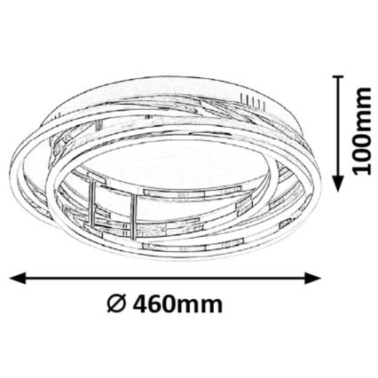 Rabalux - LED lysdæmper loftslampe LED/40W/230V diameter 46cm