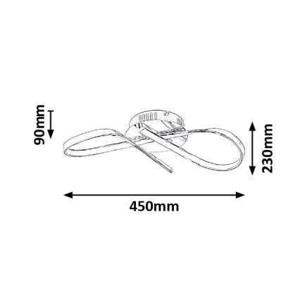 Rabalux - LED loftsbelysning LED/20W/230V