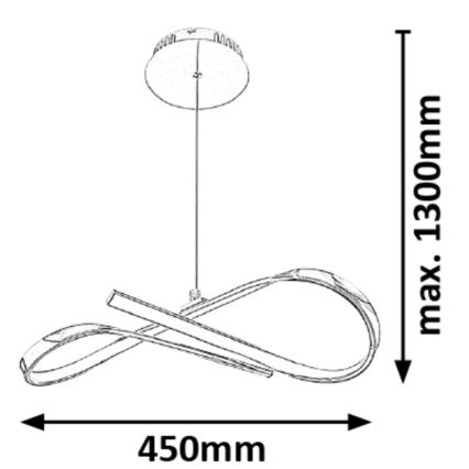 Rabalux - LED pendel LED/20W/230V