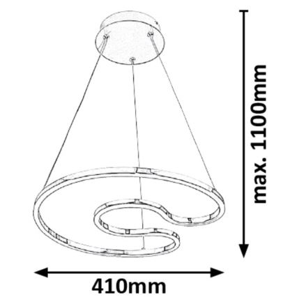 Rabalux - LED lysekrone i en snor LED/30W/230V