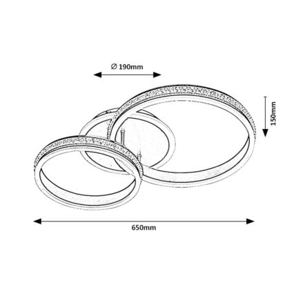 Rabalux - LED loftlampe LED/50W/230V