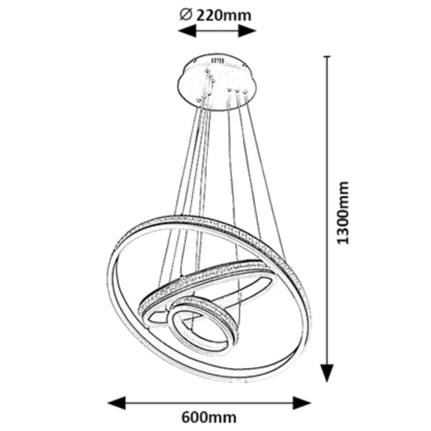 Rabalux - LED pendel LED/75W/230V