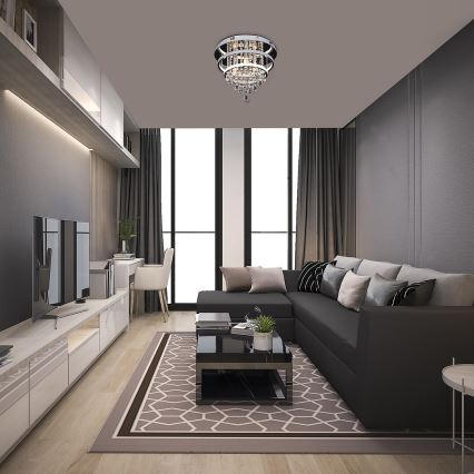Rabalux - Lysekrone i krystal LED/32W/230V + 3xE14/40W
