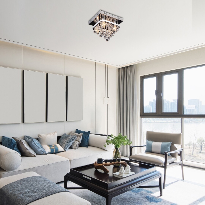 Rabalux - Lysekrone i krystal LED/23W/230V + 4xE14/40W
