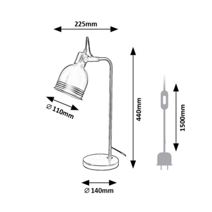 Rabalux - Bordlampe 1xE14/25W/230V sort