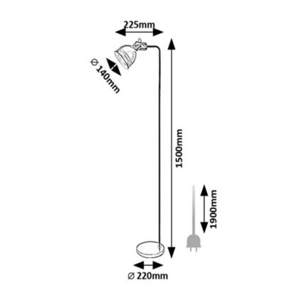 Rabalux - Gulvlampe 1xE27/40W/230V sort