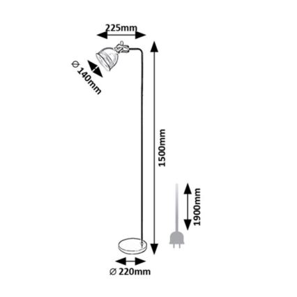 Rabalux - Gulvlampe 1xE27/40W/230V beige