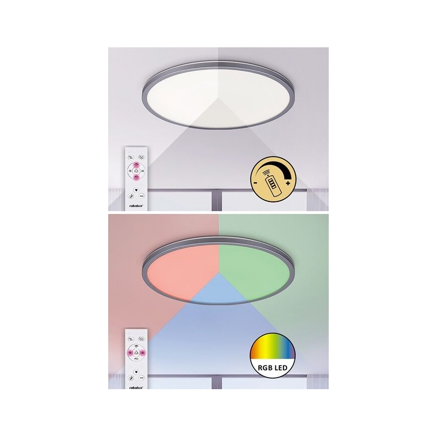 Rabalux - LED loftlampe dæmpbar RGB-farver LED/22W/230V Wi-Fi Tuya + fjernbetjening