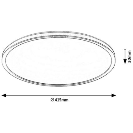Rabalux - LED RGB Dæmpbar loftlampe LED/22W/230V Wi‑Fi Tuya + fjernbetjening Ø 41,5 cm