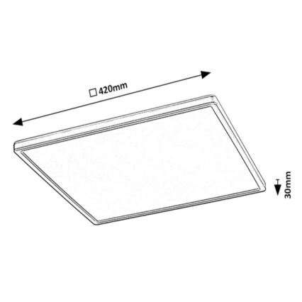Rabalux - LED RGB Dæmpbar loftlampe LED/22W/230V Wi-Fi Tuya + fjernbetjening