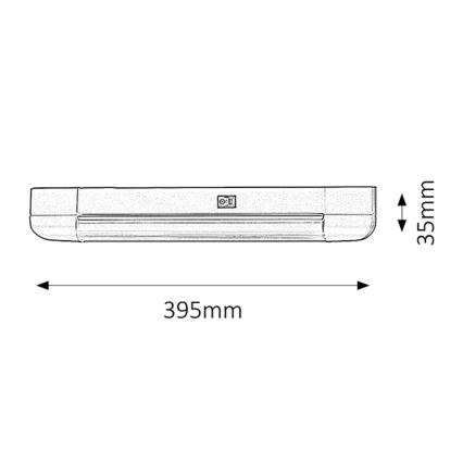 Rabalux - LED underskabslampe BAND LIGHT 1xG13/10W/230V 39,5 cm sølvfarvet