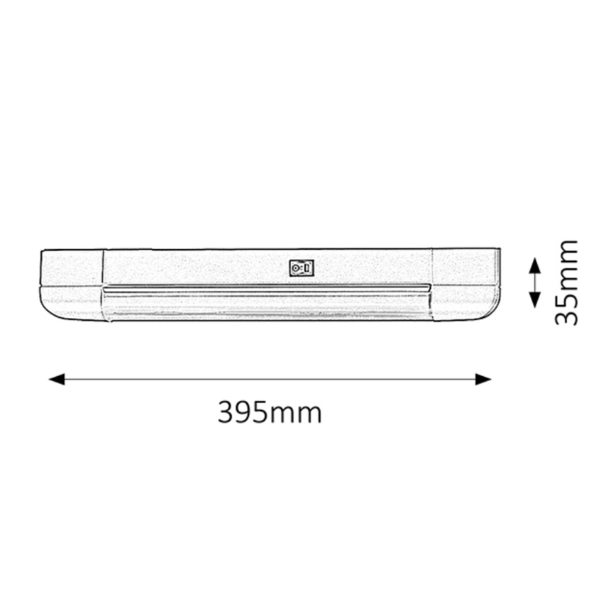 Rabalux - LED underskabslampe BAND LIGHT 1xG13/10W/230V 39,5 cm sølvfarvet