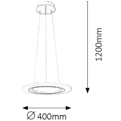 Rabalux 2428 - LED lysekrone ADRIENNE LED/20W/230V sølv