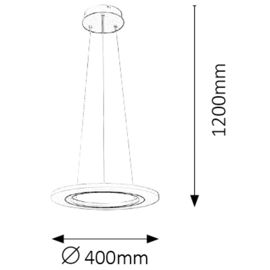 Rabalux 2428 - LED lysekrone ADRIENNE LED/20W/230V sølv